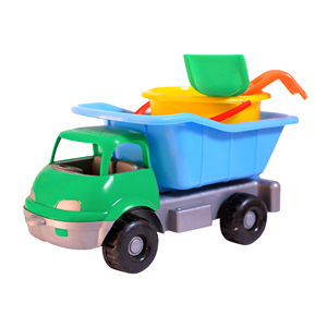 Camión de Arena de Plástico para Niños, Juguete de Carga y Vehículo de Juego de Imitación para Arena, Empaquetado en Malla - Product Image 1