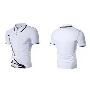 Fashion support sample100% cotton men white polyester custom logo golf mens polo shirt