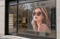 Écran LED à haute transparence pour vitrine de magasin d'optique