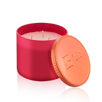 Couvercle électrophorétique brillant orange de bougie avec le couvercle en métal de silicone et de fer pour sceller