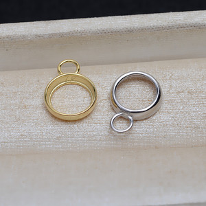 ตัวเรือนจี้มุกเงินแท้ S925 ขนาด 10-12 มม. ฐานแบนทรงกลม สำหรับงาน DIY - Product Image 2