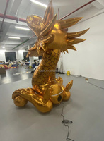 Ballon gonflable géant en forme de dragon doré, en tissu Oxford, dimensions 6-8 pieds, installation facile