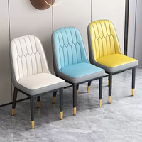 Chaises de salle à manger modernes à dossier haut de luxe en cuir rembourré pour la maison & Hôtel Restaurant Vente en gros Approvisionnement d'usine