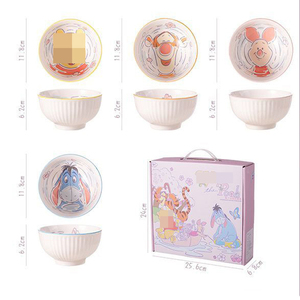 <span class=keywords><strong>Set</strong></span> di Ciotole in Ceramica da 4 Pezzi con Orsetto <span class=keywords><strong>Winnie</strong></span> <span class=keywords><strong>the</strong></span> <span class=keywords><strong>Pooh</strong></span>, Stoviglie Portatili per Bambini con Confezione Regalo, Articoli per la Tavola per la Casa - Product Image 6