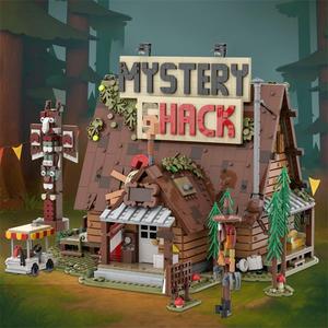 Funbuild Promotion : Ensemble de Blocs de Construction MOC-204276 Maison de Gravity Falls, Modèle <span class=keywords><strong>Cabane</strong></span> Mystérieuse, Briques de Puzzle, Jouets de Construction de Dessins Animés MOC - Product Image 5