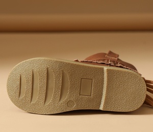 Fashion and Cool Versatile Children's <b>Girl</b> Tassel <b>Cowboy</b> <b>Boots</b> Kid Leather <b>Boots</b> Newborns Prewalkers - Product Image 6