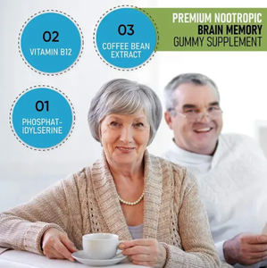 Complément alimentaire pour la mémoire ASAP OEM en forme de gommes Alpha GPC Vitamine B6 Vitamine B12 Phosphatidylsérine - Product Image 2