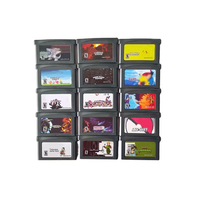 Dual Save Ash Grey Light Platinum Stardrop Dark Rising Video Game Cartridge 32 Bit Game Console Card for GBA Pokemo Games Series