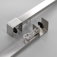 Pieds de meubles en acier inoxydable chromé argenté, style moderne, luxe nordique, pour bar, console, bureau, table à café, salle à manger, pieds de table en métal avec fixation par pince