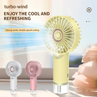 Nouveautés 2026 : Mini ventilateur portable rechargeable USB avec logo personnalisé, pulvérisation d'eau, idéal pour l'extérieur, compatible voiture et camping-car