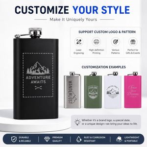 Gourde à liqueur en acier inoxydable portable de 140 ml (5 oz) avec logo personnalisé, idéale pour le camping, le whisky et les alcools - Product Image 5