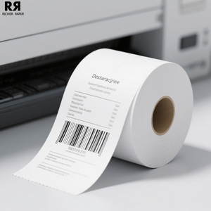 Logo personnalisé 80x80mm bordereaux de <span class=keywords><strong>cartes</strong></span> de crédit 57x50mm rouleaux de reçus thermiques papier de caisse enregistreuse BPS sans BPA - Product Image 4