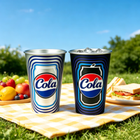 Mug en aluminium personnalisé 12oz 16oz pour fêtes, bière, cola, café – Tasses à bière personnalisées à paroi simple – Gobelets pour boissons froides
