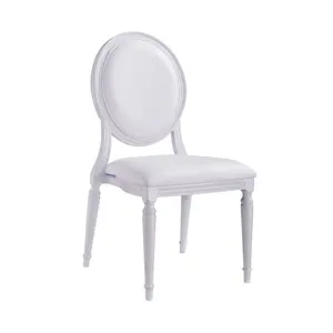 Chaise de salle à manger empilable pour mariage, hôtel, cadre métallique, chaises King Louis