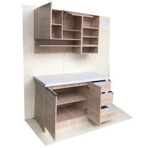 مجموعة صغيرة خزانة مطبخ بتصميم حديث ، خزانات مطبخ بيضاء لعملاء الحائط الذكي لوح باب خزانة رخيصة - Product Image 4