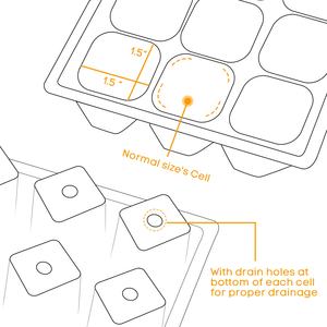 <span class=keywords><strong>Vendita</strong></span> calda <span class=keywords><strong>semi</strong></span> di 6 celle 12 Celle Vassoio germinazione <span class=keywords><strong>piante</strong></span> di ortaggi vassoio di plastica dura profonda radice seme startibg vassoi con copertura - Product Image 2