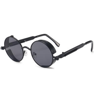 Gafas de Sol Clásicas Góticas Steampunk al por Mayor, Marca de Lujo, Diseño de Alta Calidad, Montura Redonda de Metal Retro para Hombre y Mujer, UV400 - Product Image 1
