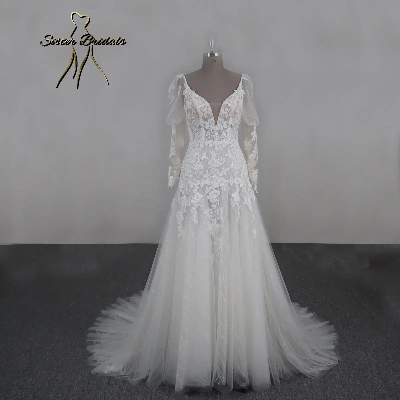 Новинка 2023, свадебное платье с юбкой-годе, свадебное платье, кружевные белые свадебные платья для невесты