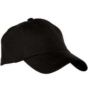 Black Custom Embroidery Logo 6-Panel Corduroy <b>Baseball</b> <b>Cap</b> Fitted Unisex Adjustable Sporty Casual Hat for Adults - Product Image 1