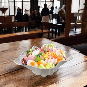 Bol peu profond à salade de style japonais de grande capacité au design moderne pour buffet et restauration pour hôtel et restaurant - Product Image 1