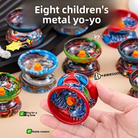 Mini yoyo en métal alliage avec motif graffiti papillon pour garçons, jouet de compétition pour débutants