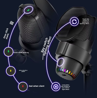 Kit d'équipement de podcast professionnel Microphone filaire Portable Live Stream Studio enregistrement Microphone de jeu à condensateur