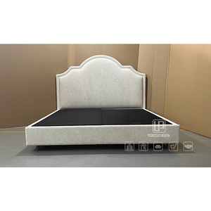 Base de Cama de Alta Gama Personalizable OEM, Mueble Blanco, Base de Cama de Cuero Blanco, Cama King Size UP-004, Muebles de Dormitorio UP-00 - Product Image 2