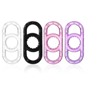 Cigar Rings <b>TPE</b> Delay Penis Ring For Male Pleasure Transparent Black Pink Purple - Product Image 1