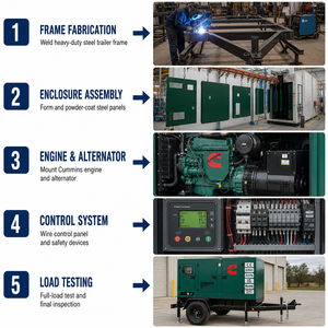 Grupo Electrógeno Diésel Cummins Weichai Super Silencioso en Contenedor con Cubierta, 30KVA 50KVA 100KVA 200KVA 300KVA 1000KVA - Product Image 6