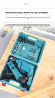 Amoladora Angular con Cable de 220V, Kit de Taladro Eléctrico con Motor de Cobre, para Cortar, Esmerilar y Pulir, para el Hogar, Taller, Bricolaje, Juego de Herramientas Eléctricas