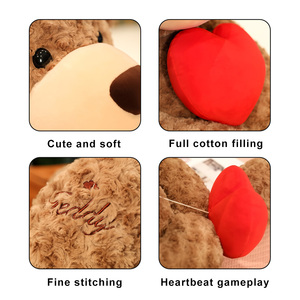 Wholesale Custom 50cm/70cm/90cm Stuffed <b>Bear</b> Plush Toy Red Heart Holding <b>Bear</b> for Valentines PP Cotton Filled Stress Relief - Product Image 6