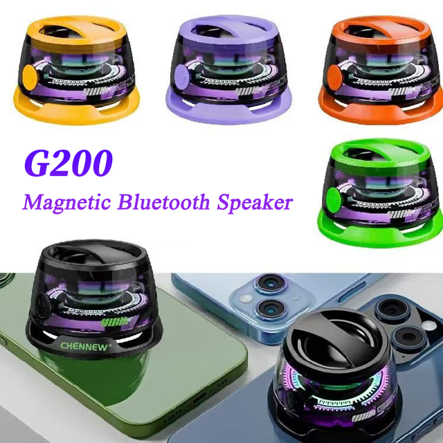 Hot Selling G200 Mini Portable Speakers Modern Aesthetics Stylish Unique Design Bass Sound Cell Phone Holder Woofer