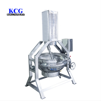 Marmite de mélange planétaire électrique 200L en acier inoxydable pour sauces tomate et pimentées, semi-automatique, à moteur, usage commercial