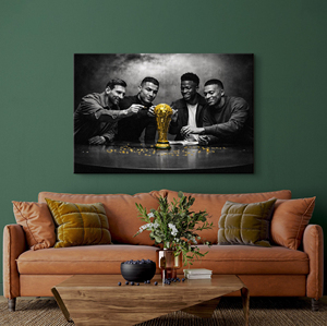 Lienzo Artístico con Impresión de <span class=keywords><strong>Messi</strong></span> y Ronaldo, Mundial 2026, Póster de Leyendas del Fútbol, Decoración de Campeonato, Regalo con Marco DIY - Product Image 3