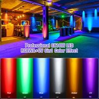 Batterie sans fil rechargeable 6x18W Par Light APP // WIFI/DMX/Télécommande RGBWA + UV 6in1 Stage Led Uplight avec Flight Case