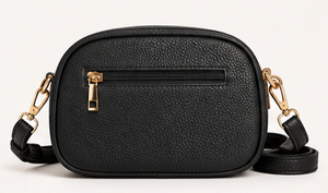 Bolso de Mano Elegante de Cuero Vacuno Negro de Grano Completo con Correa Única y Diseño Duradero - Product Image 1