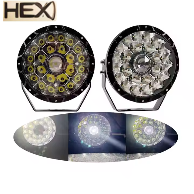 High-Power LED Headlights 5-inch 7-inch 9-inch for Off-Road Vehicles with New Front Bumper Circular Spotlights Work Lights