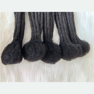 Extensions de <span class=keywords><strong>dreadlocks</strong></span> en cheveux humains 100% naturels, couleur noir naturel, pour tressage et crochet – Meilleures ventes - Product Image 5
