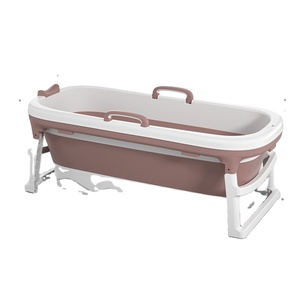 加厚折叠浴缸成人儿童游泳池大塑料折叠独立式带盖浴缸 - Product Image 1