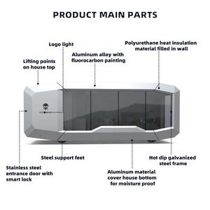 Maison mobile modulaire préfabriquée de luxe, résistante aux intempéries, cabine extérieure, capsule intelligente à commande vocale - Product Image 3