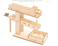 Kit de construction de modèle mécanique en bois DIY, balançoire à billes, science STEM, jouet d'assemblage, cadeau pour enfants et adultes