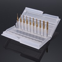 10 fraises à maïs en carbure revêtu de titane de 3,175 mm pour découpe de précision de circuits imprimés, outils de gravure CNC