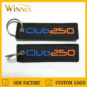 Khuyến Mãi Giá Rẻ Quà Tặng Quần Jean Túi Thêu Logo Key Chủ Vòng Chuỗi Vải Tag Tùy Chỉnh Thêu Keychain Tag Cho Quần Áo Túi - Product Image 2