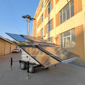 Remorque solaire mobile robuste avec caméras de vidéosurveillance HD, remorque de sécurité solaire avec 8 panneaux solaires de 300W - Product Image 6