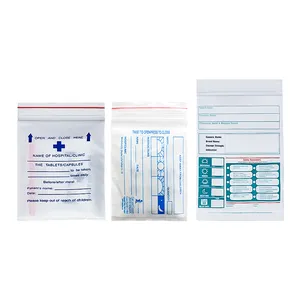 AIUDO Cheaper Custom Printed Hospital Small Plastic Zipper Ziplock Packaging Pack Drug Mini Plastic Medical Grip Seal Bag