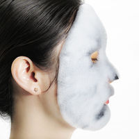 Masque à bulles (oxygène) nettoyant pour les pores, à base de plantes, pour femmes, en tissu de soie noire biologique végétalien, Omy Lady