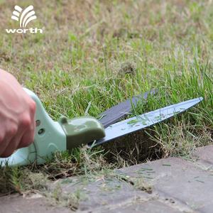 2 цвета PP TPR с мягким захватом газон портативный ножничный Поворотный Ручной садовый травяной ножницы - Product Image 3