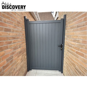 Puertas de Patio Traseras de Metal con Recubrimiento en Polvo para Exteriores, Diseño Personalizado OEM Premium, Puerta Peatonal de Aluminio - Product Image 6