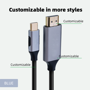 Câble convertisseur <span class=keywords><strong>USB</strong></span> Type C vers <span class=keywords><strong>HDMI</strong></span> WISTAR haute vitesse 1,8 m 1080p 4K, câble <span class=keywords><strong>adaptateur</strong></span> vidéo Type C vers <span class=keywords><strong>HDMI</strong></span> pour projecteurs - Product Image 2