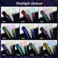Poudre à ongles B1215 Premium Macaron Chameleon Aurora, poudre colorée néon duochrome féerique, vente en gros
